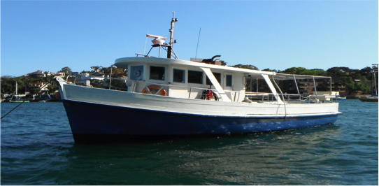 SUSANNAH – 42’ Classic motor boat – PUBLIC HOLIDAY